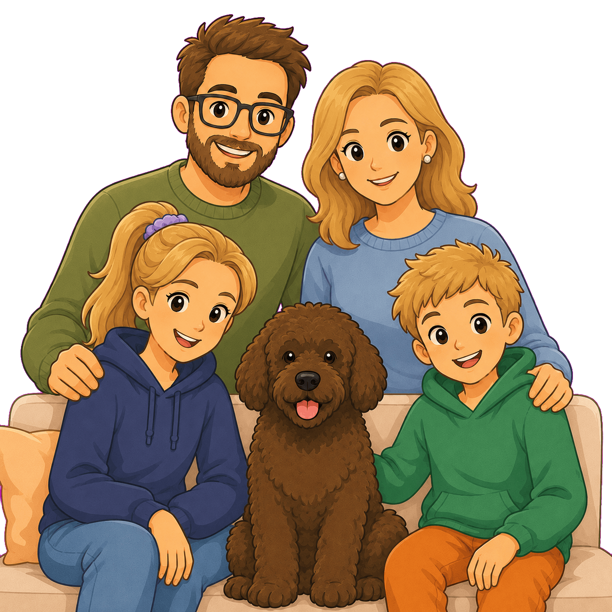 HappyEddie Familie mit Hund